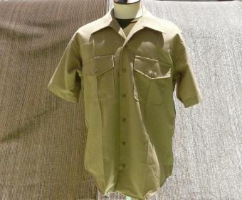 米軍制服 階級章付 ドレスシャツ USMC　カーキ半袖